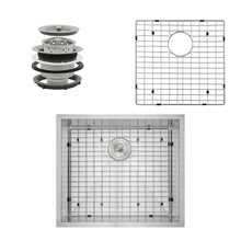 Load image into Gallery viewer, AKDY KS0080 Handcrafted All-in-1 Undermount Stainless 25"x22"x9" Kitchen Sink