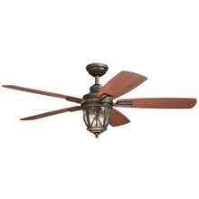 Load image into Gallery viewer, allen + roth 35207 Castine 52" Aged Bronze Ceiling Fan with Light Kit 0577413