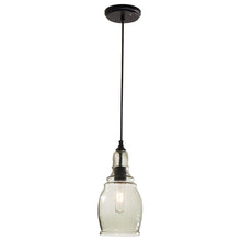 Load image into Gallery viewer, HDC 17221 1-Light Black Mini Pendant with Clear Glass Shade 1001642357