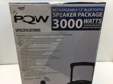 Load image into Gallery viewer, Technical Pro PQW12PKG Rechargeable 12" 3000W Bluetooth LED Speaker Package