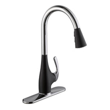Load image into Gallery viewer, Schon 67636-0191 Modern 1-Handle Pull-Down Sprayer Kitchen Faucet Chrome/Black