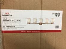 Load image into Gallery viewer, Design House 556175 Oslo 5-Light Brushed Nickel Vanity Light