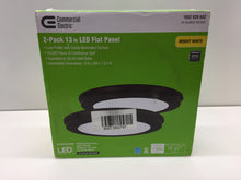 Load image into Gallery viewer, 2PK Commercial Electric 13" Oil Rubbed Bronze LED Ceiling Flush Mount 1002628682