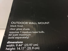 Load image into Gallery viewer, Globe Electric 44194 Montgomery 1-Light Black Outdoor Wall Mount Sconce