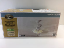 Load image into Gallery viewer, Hampton Bay Rockport 52 in. LED Matte White Ceiling Fan 1001673210