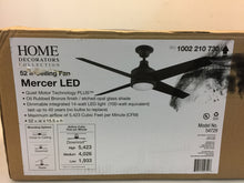 Load image into Gallery viewer, HDC 54729 Mercer 52" Integrated LED Oil Rubbed Bronze Ceiling Fan 1002210730