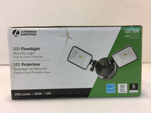 Load image into Gallery viewer, Lithonia Lighting OLF 2SH 40K 120 PE DDB HP17 M4 Bronze Square Flood Light