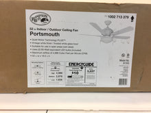 Load image into Gallery viewer, Hampton Bay 91355 Portsmouth 52" LED Vintage White Ceiling Fan 1002713379