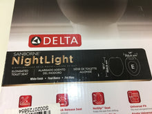 Load image into Gallery viewer, Delta 813902-N-WH Sanborne Elongated Closed Front Toilet Seat NightLight White