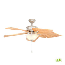 Load image into Gallery viewer, Hampton Bay Costa Mesa 56" LED Indoor/Outdoor Brushed Nickel Ceiling Fan