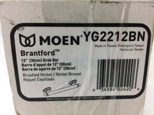 Load image into Gallery viewer, MOEN YG2212BN Brantford 12 in. Grab Bar in Brushed Nickel