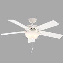 Load image into Gallery viewer, Hunter 53059 Astoria 52" Indoor White Ceiling Fan with Light Kit