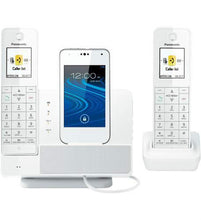 Load image into Gallery viewer, Panasonic KX-PRD262W Link2Cell Dock Style Bluetooth 2 Handsets White