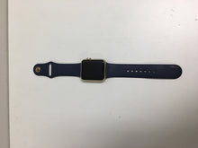 Load image into Gallery viewer, Apple Watch Series 1 WR-IPX7 42mm Gold Aluminum Case Midnight Blue Sport Band