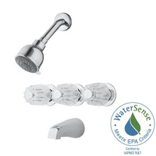 Load image into Gallery viewer, Pfister G01-3190 3-Handle 3-Spray Tub and Shower Faucet Polished Chrome