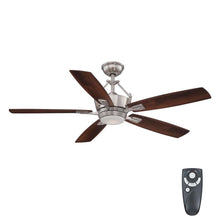 Load image into Gallery viewer, Home Decorators AM319-BN Bordere 56" LED Brushed Nickel Ceiling Fan 688761