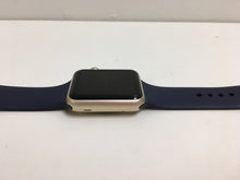 Load image into Gallery viewer, Apple Watch Series 1 WR-IPX7 42mm Gold Aluminum Case Midnight Blue Sport Band