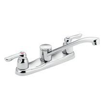 Load image into Gallery viewer, MOEN 8780 Commercial 2-Handle Low-Arc Kitchen Faucet in Chrome