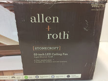 Load image into Gallery viewer, Allen+Roth 35158 Stonecroft 52" Rust Downrod Or Close Mount Ceiling Fan 803776