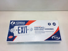 Load image into Gallery viewer, Lithonia Lighting 2-Light LED White w/ Green Stencil Exit Sign/Emergency Light