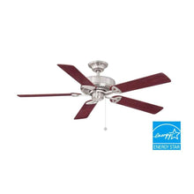 Load image into Gallery viewer, Hampton Bay B552QI-BN Farmington 52" Indoor Brushed Nickel Ceiling Fan 176925