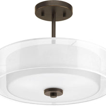 Load image into Gallery viewer, Progress Lighting Invite 3-Light Antique Bronze Semi-Flush Mount Light P3694-20