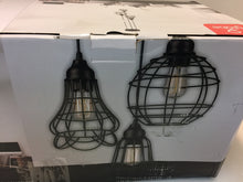Load image into Gallery viewer, Globe Electric 65624 Jorah 3-Light Oil-Rubbed Bronze Cage Cluster Pendant