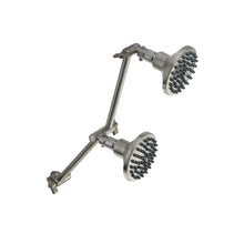 Load image into Gallery viewer, Pegasus S1115402BNV 4" Dual Sunflower Shower Head w Arm & Flange, Brush Nickel