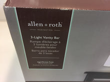 Load image into Gallery viewer, allen + roth Merington 3-Light 21.5-in Aged Bronze Vanity Light Bar 578938