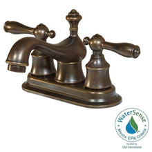 Load image into Gallery viewer, Pegasus 67102W-8196H Estates 4" 2Handle HighArc Bathroom Faucet Heritage Bronze