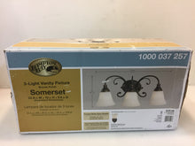 Load image into Gallery viewer, Hampton Bay GEX1393A Somerset 3-Light Bronze Vanity Light 1000037257