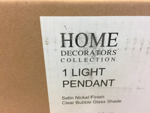 Load image into Gallery viewer, Home Decorators 16796 1-Light Satin Nickel Contemporary Mini Pendant 702988