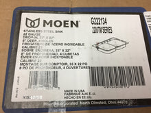 Load image into Gallery viewer, MOEN G222134 Drop-in Stainless Steel 33 in. 4-Hole Double Bowl Kitchen Sink