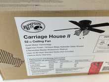 Load image into Gallery viewer, Hampton Bay 46011 Carriage House 52 in. Indoor Iron Ceiling Fan 739887
