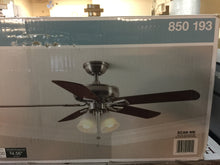 Load image into Gallery viewer, Hampton Bay 51091 Lyndhurst 52 in. LED Brushed Nickel Ceiling Fan 850193