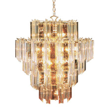 Load image into Gallery viewer, Trans Globe 7166PB Stewart 16-Light Bronze Chandelier w/ Crystal Shades