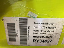 Load image into Gallery viewer, Ryobi RY34427 4-Cycle 30cc Attachment Capable Curved Shaft Gas Trimmer