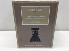 Load image into Gallery viewer, Monteaux Lighting 7 in. Monteaux 1-Light Black Semi-Flush Mount DC-C4927-7