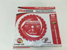Load image into Gallery viewer, 10-Pk Diablo D0724DB10 7-1/4" 24-Tooth Demo Demon Framing/Demolition Saw Blade