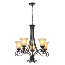 Load image into Gallery viewer, Hampton Bay 14707 Essex 5-Light Aged Black Chandelier 511757