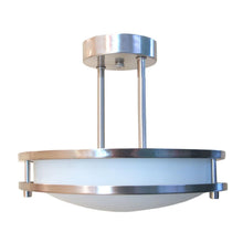 Load image into Gallery viewer, HomeSelects 6103 Saturn 2-Light Brushed Nickel Semi-Flush Mount Light