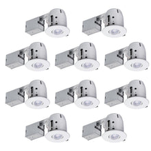 Load image into Gallery viewer, Globe Electric 90540 4 in. White Dimmable Recessed Lighting Kit (10-Pack)