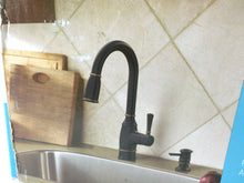 Load image into Gallery viewer, MOEN 87791BRB Noell Sprayer Kitchen Faucet, Mediterranean Bronze 1002148010