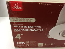 Load image into Gallery viewer, Globe Electric 90540 4 in. White Dimmable Recessed Lighting Kit (10-Pack)