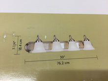 Load image into Gallery viewer, Progress Lighting 30in 4-Light Brushed Nickel Bathroom Vanity Light P300075-009