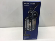 Load image into Gallery viewer, Heath Zenith 1-Light Black Motion Activated Outdoor Wall Lantern Sconce HZ4152BK