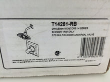 Load image into Gallery viewer, Delta T14251-RB Dryden Raincan Shower Faucet Trim Kit No Valve Venetian Bronze