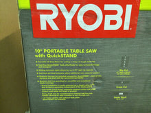 Load image into Gallery viewer, Ryobi RTS21G 10 in. Portable Table Saw with Quick Stand