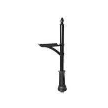 Load image into Gallery viewer, Architectural Mailboxes 7510B-10 Hamilton Black In-Ground Steel Mailbox Post
