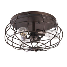 Load image into Gallery viewer, allen+roth B10043 Yordan 15" Aged Bronze Standard Flush Mount Light 806021